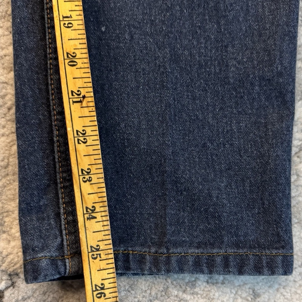 Vintage 90s Levi's 505 Straight Denim Jeans Dark‎ Wash Size 33W 30L Short - Picture 12 of 13